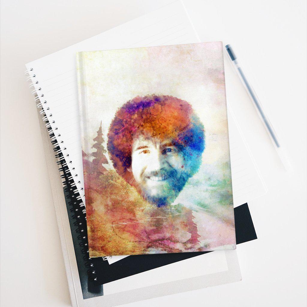 Bob Ross Tribute Art | Hardcover Blank Journal