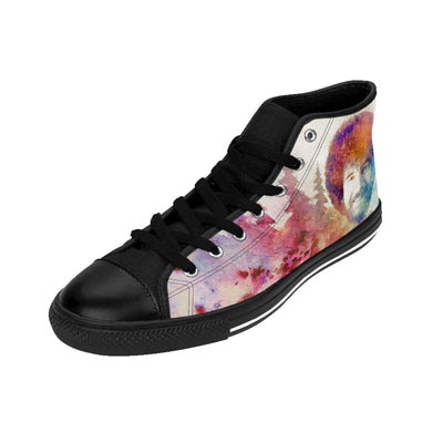 Bob Ross Tribute Shoes | High-top canvas Sneakers (Women's Sizes)