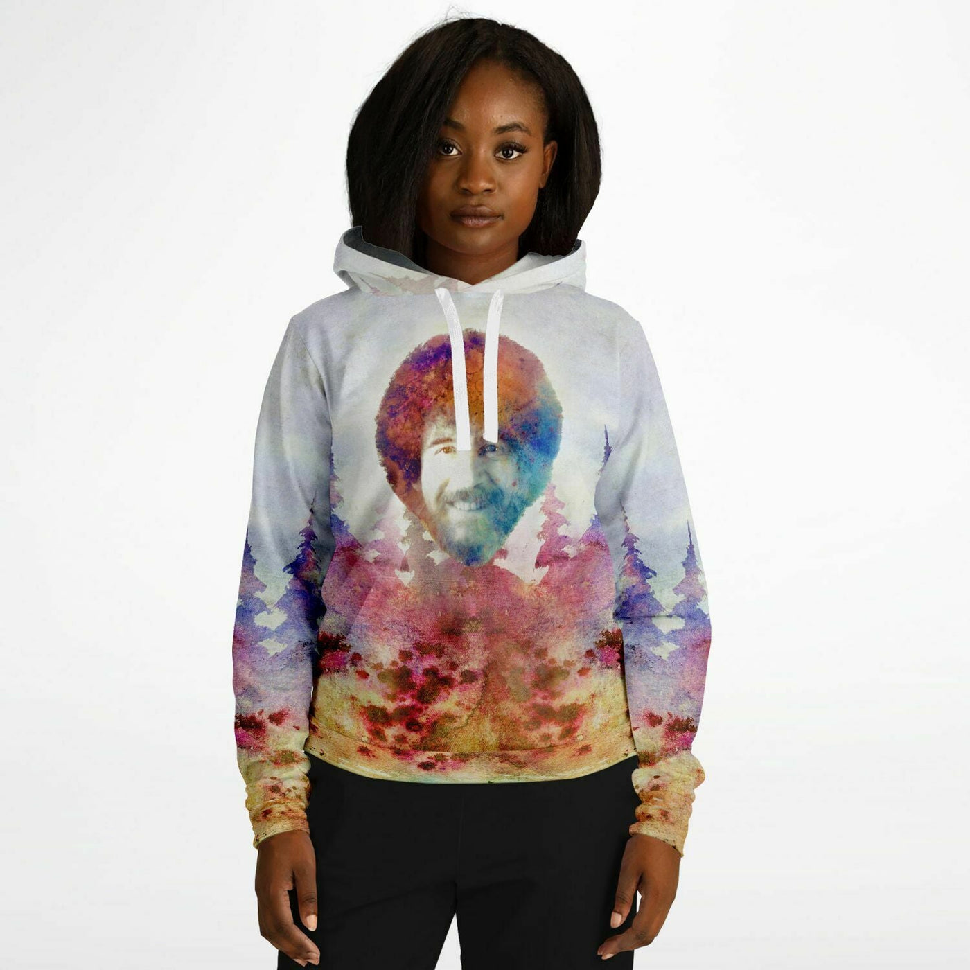 Bob Ross Watercolour Tribute Hoodie | Painter's Dream Fashion Hoodie