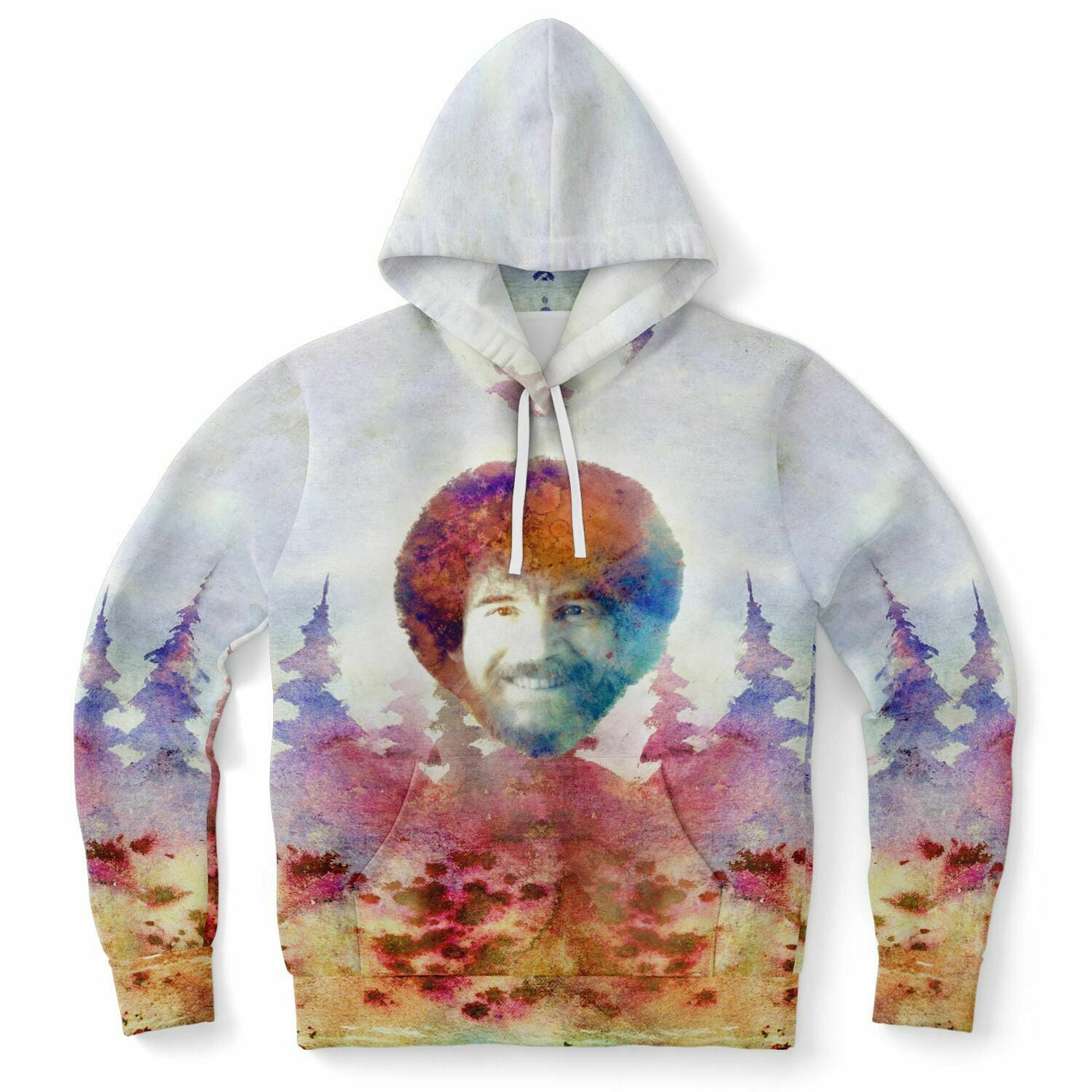 Bob Ross Watercolour Tribute Hoodie | Painter's Dream Fashion Hoodie