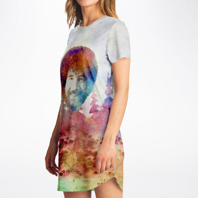 Bob Ross Watercolour Tribute | Painter's Dream T-Shirt Dress