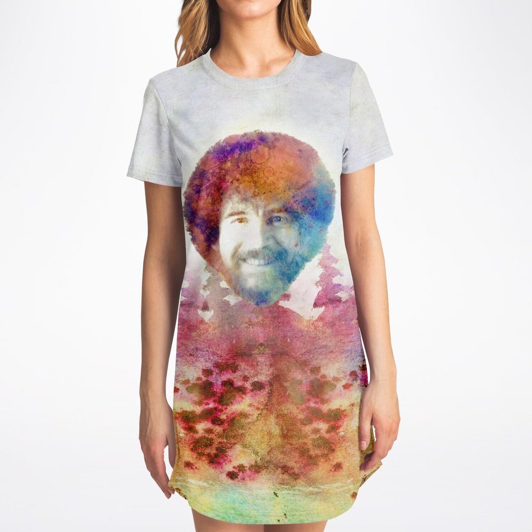 bob ross dress shirt Bob Ross Mistakes Birds Blue Washed Tee