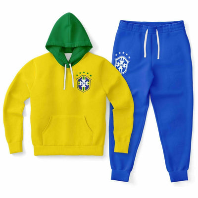 Brazil National Team | Retro Soccer Hoodie And Joggers Set