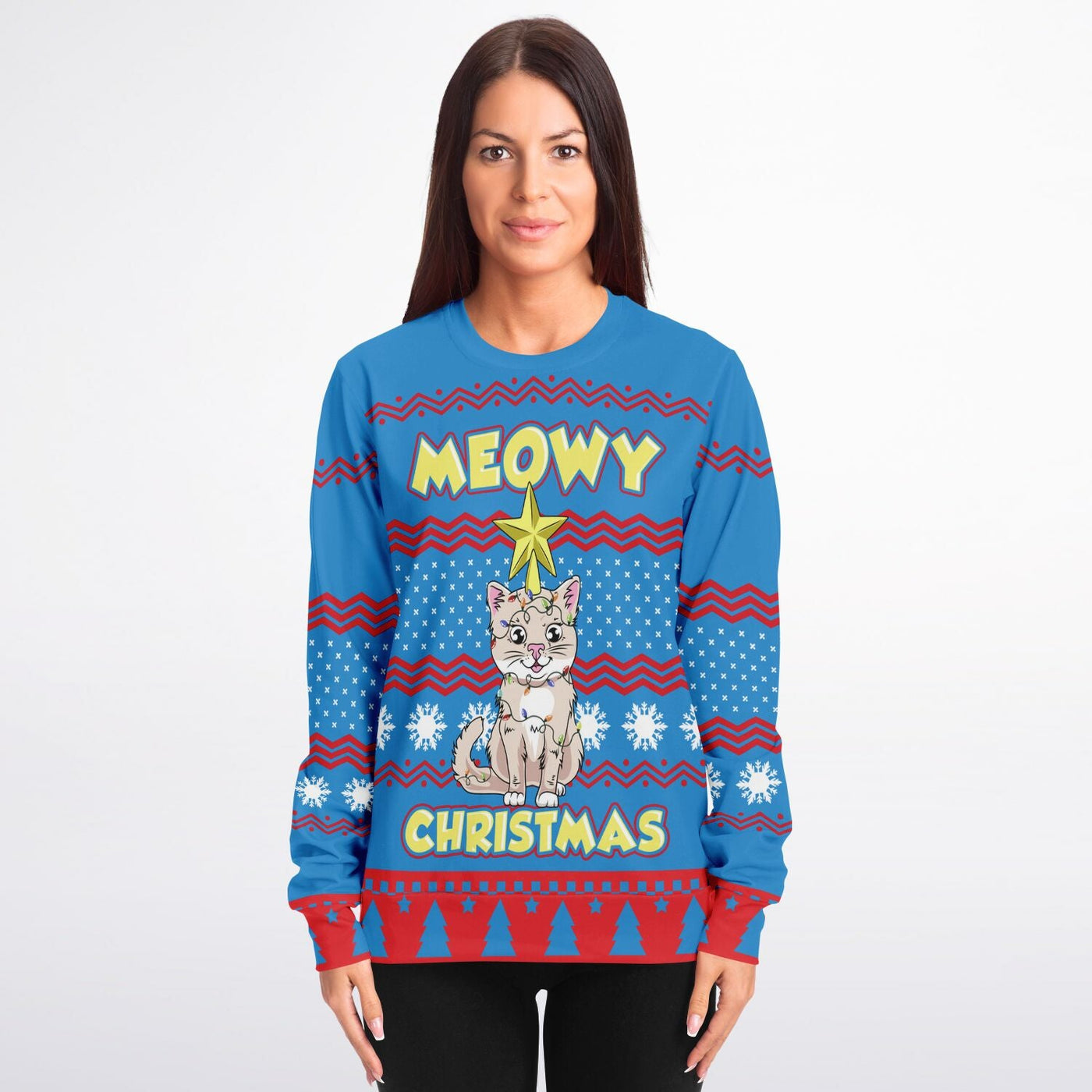 Cat lover - Meowy Christmas | Ugly Xmas Sweatshirt