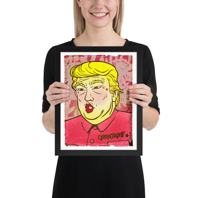 China-Trump 2/4 - Trump, Chinese Dictator | Meme Propaganda Framed Poster