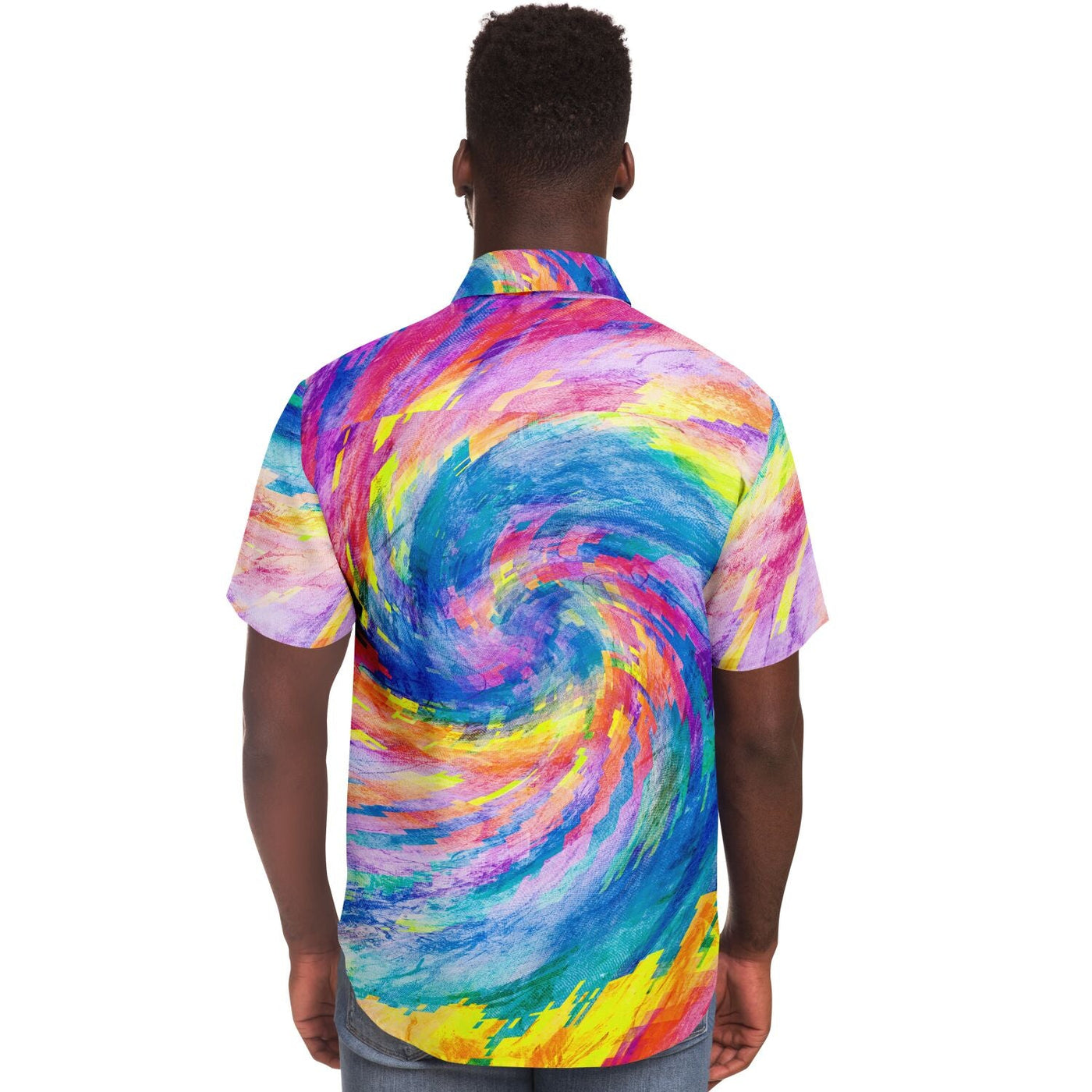 Digital Tie Dye - Psychedelic Spiral | Modern Hippie short sleeves shirt