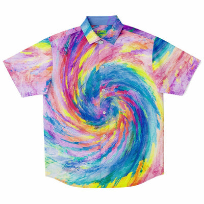 Digital Tie Dye - Psychedelic Spiral | Modern Hippie short sleeves shirt