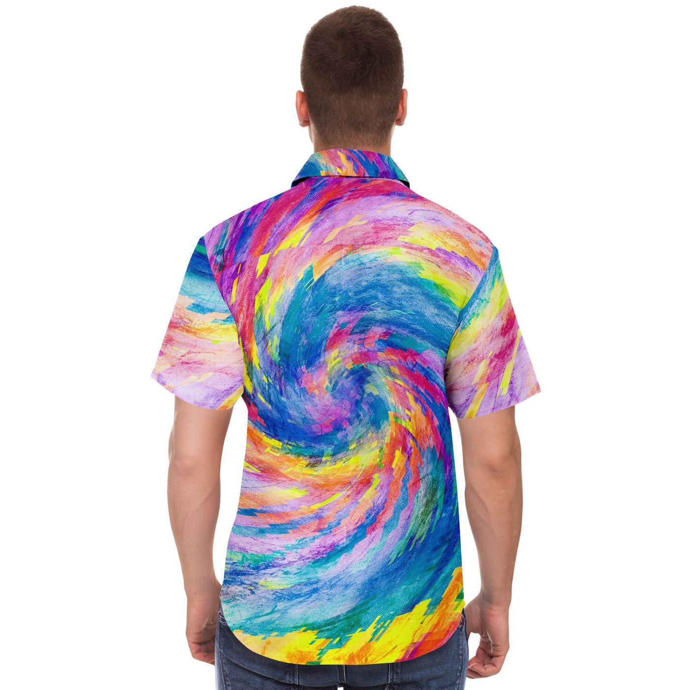 Digital Tie Dye - Psychedelic Spiral | Modern Hippie short sleeves shirt