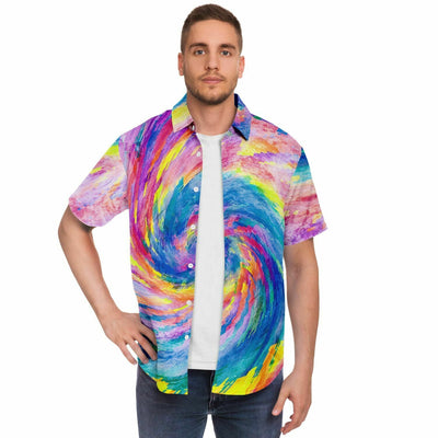 Digital Tie Dye - Psychedelic Spiral | Modern Hippie short sleeves shirt