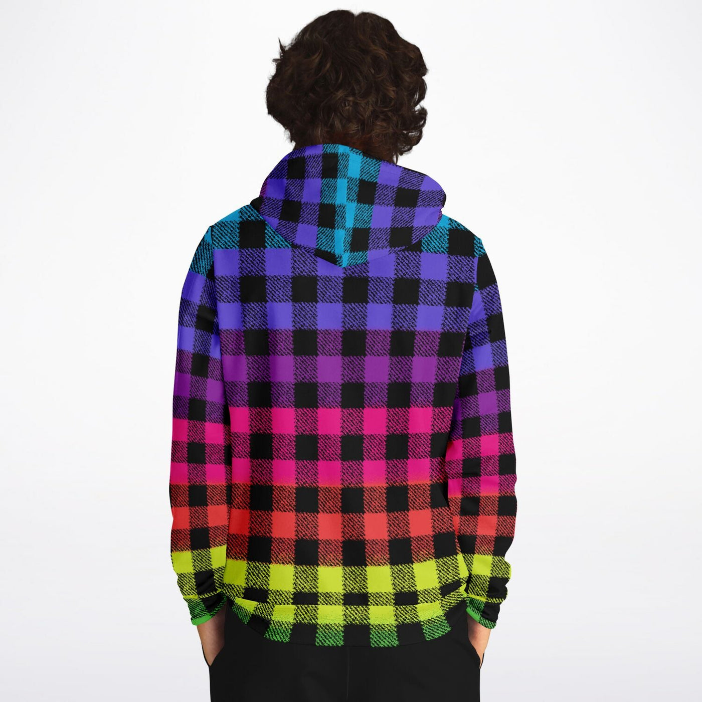 Flashy Lumberjack Rainbow Pattern | Punk Fashion unisex Hoodie