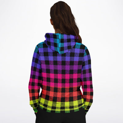Flashy Lumberjack Rainbow Pattern | Punk Fashion unisex Hoodie