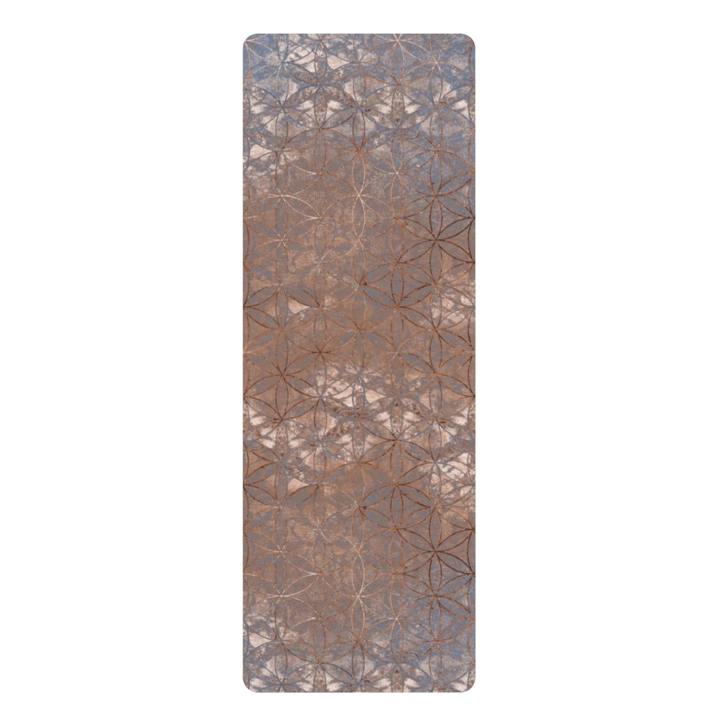 Flower Of Life Antique Copper | Rubber Yoga Mat