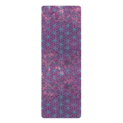 Flower Of Life Deep Purple | Sacred Geometry Rubber Yoga Mat