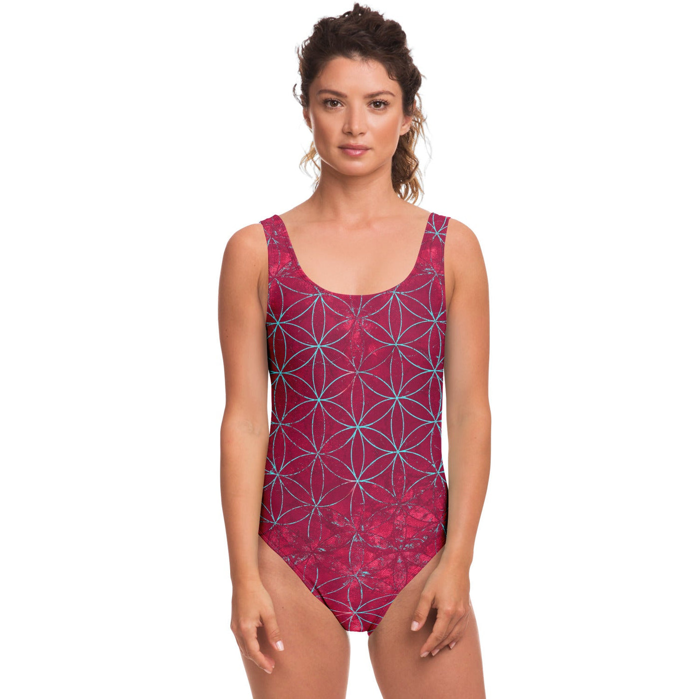 Flower of Life Bright Raspberry | Full Body Swimsuit