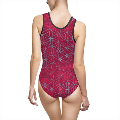 Flower of Life Bright Raspberry | One-Piece Swimsuit