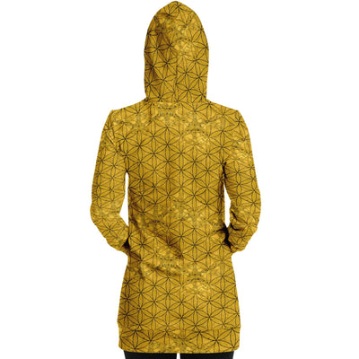 Flower of Life Deep Gold | Sacred Geometry Long Hoodie Dress