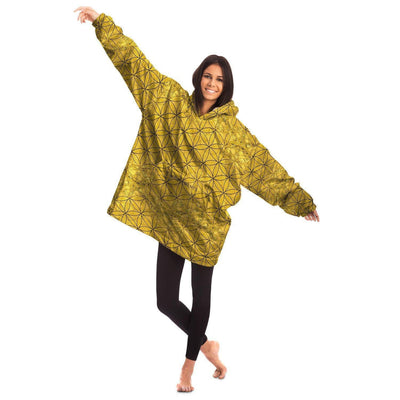 Flower of Life Deep Gold | Sacred Geometry Snug Hoodie Coat