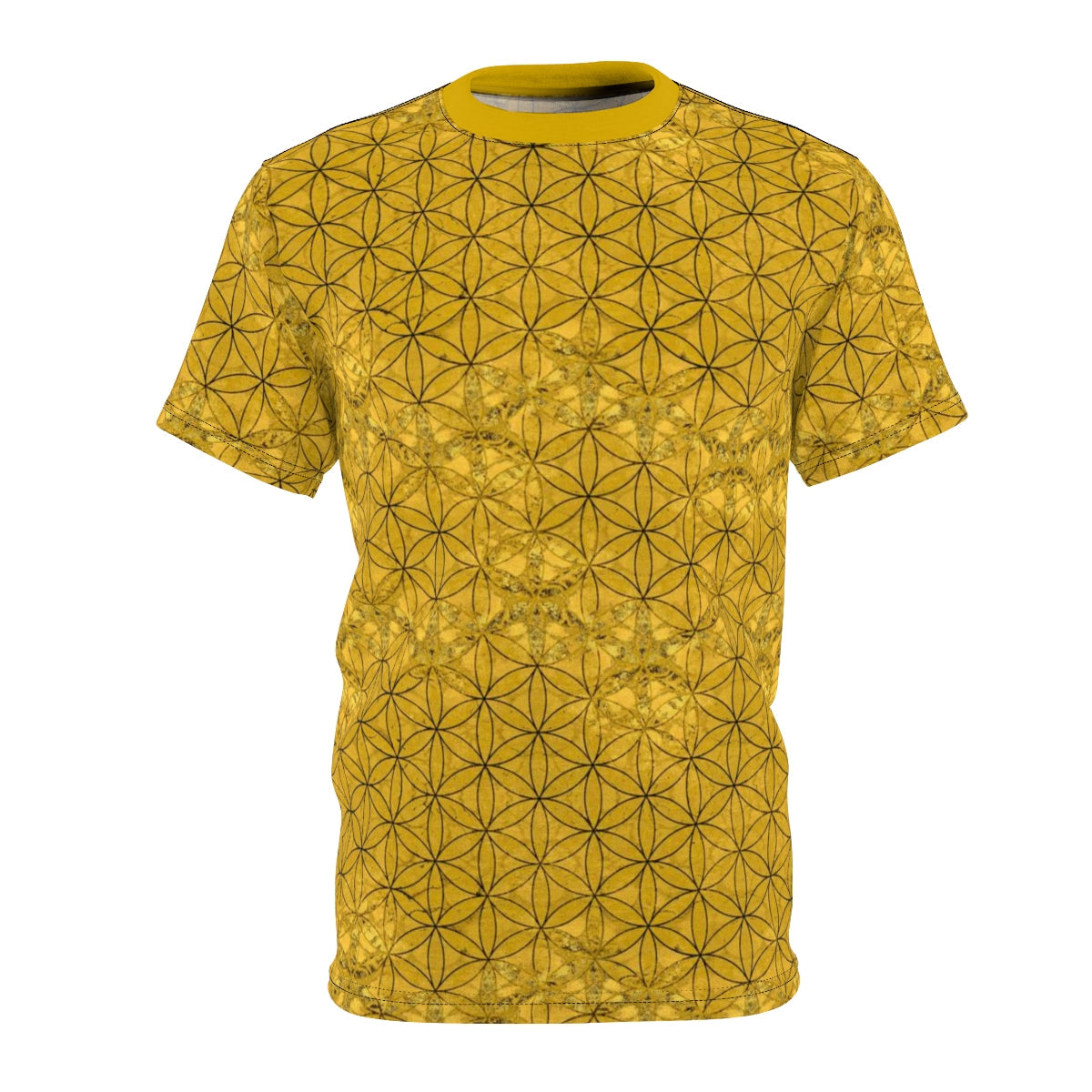 Flower of Life Deep Gold | Sacred Geometry Unisex T-Shirt