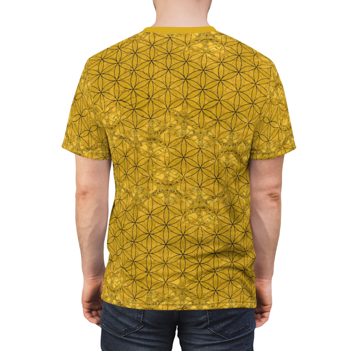 Flower of Life Deep Gold | Sacred Geometry Unisex T-Shirt