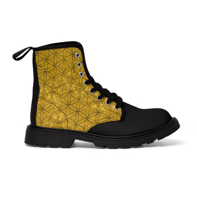 Flower of Life Deep Gold - Sacred Geometry | Women's Canvas Boots