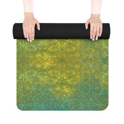 Flower of Life Emerald | Sacred Geometry Yoga Mat
