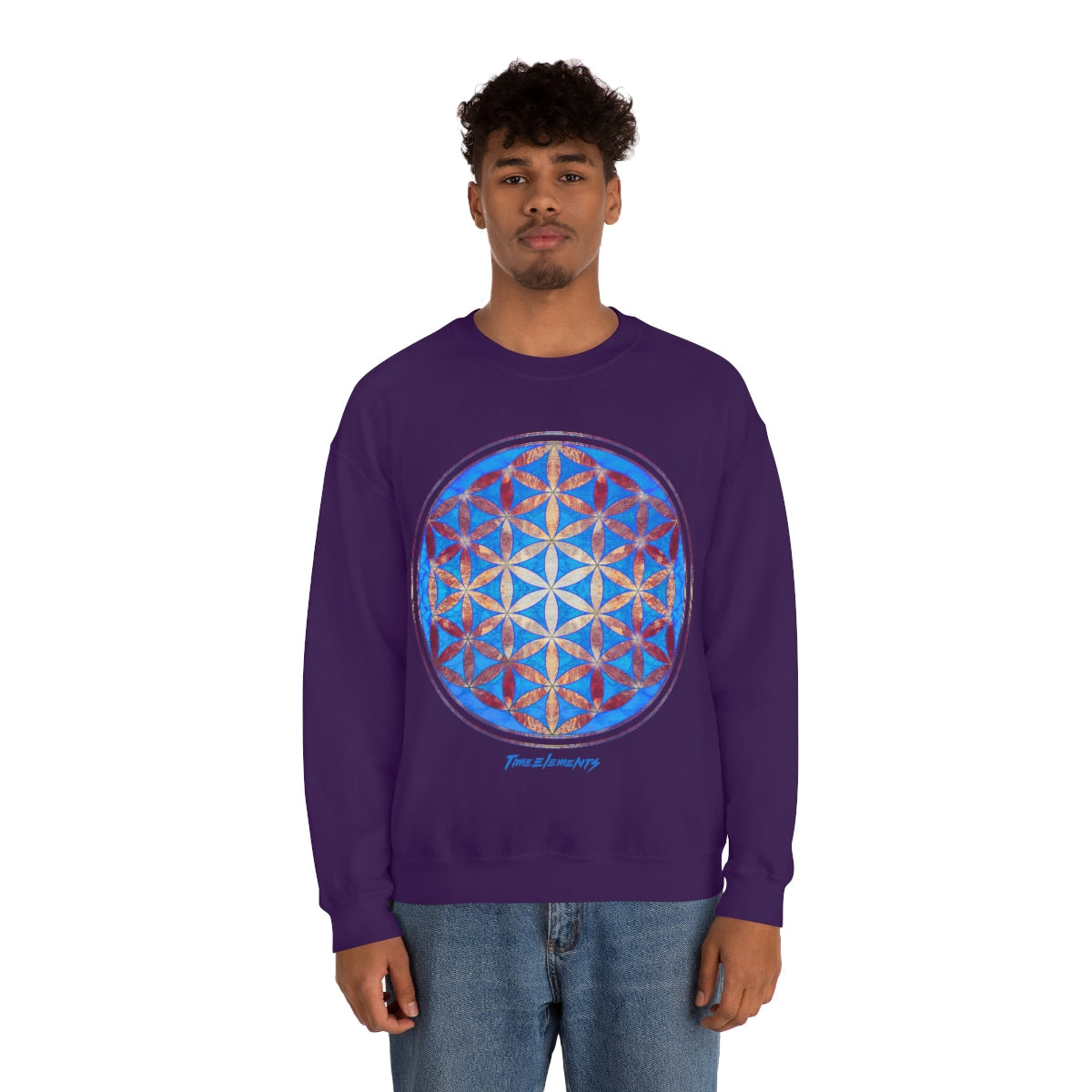 Flower of Life Magenta Blue | Sacred Geometry Sweatshirt