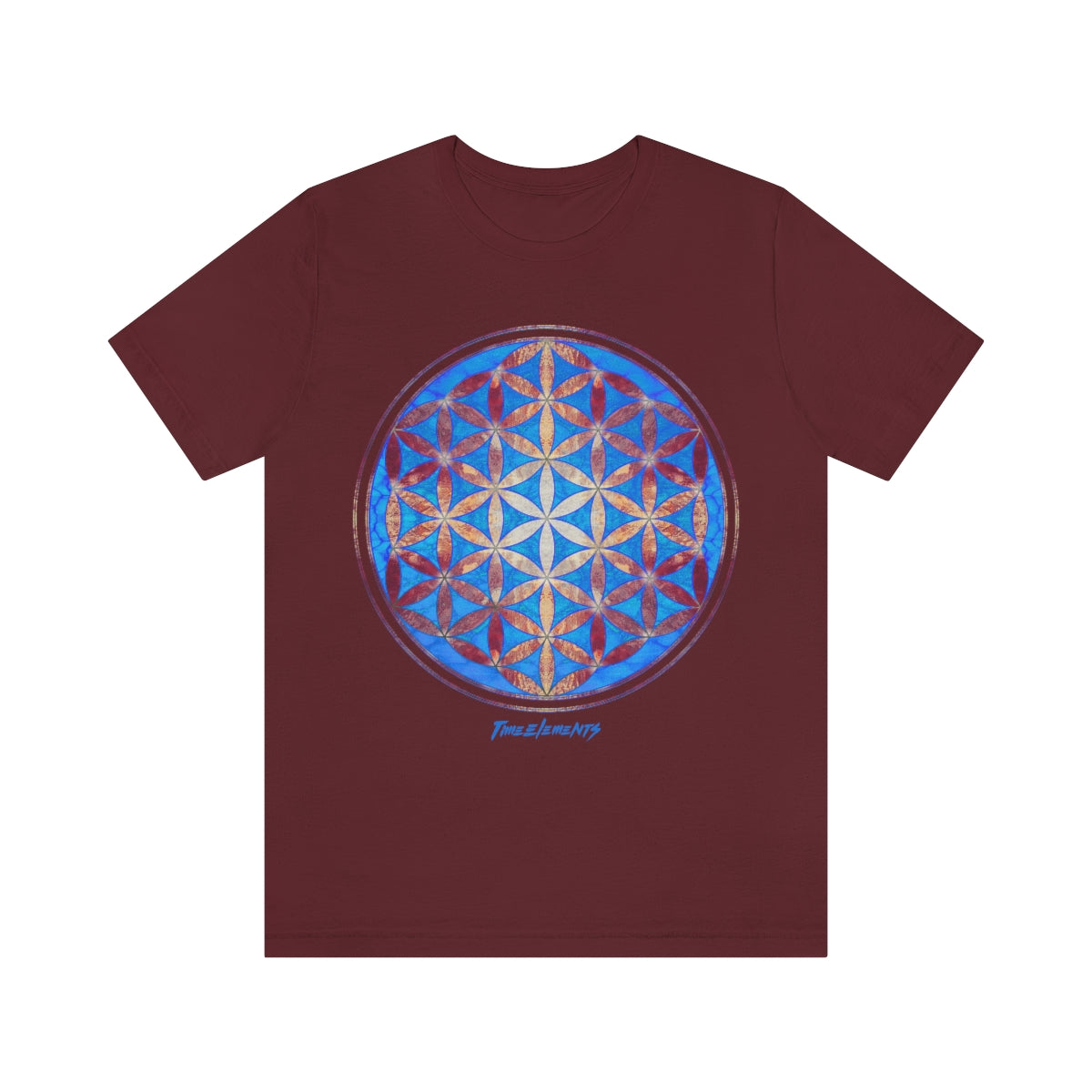 Flower of Life Magenta Blue | Sacred Geometry T-shirt