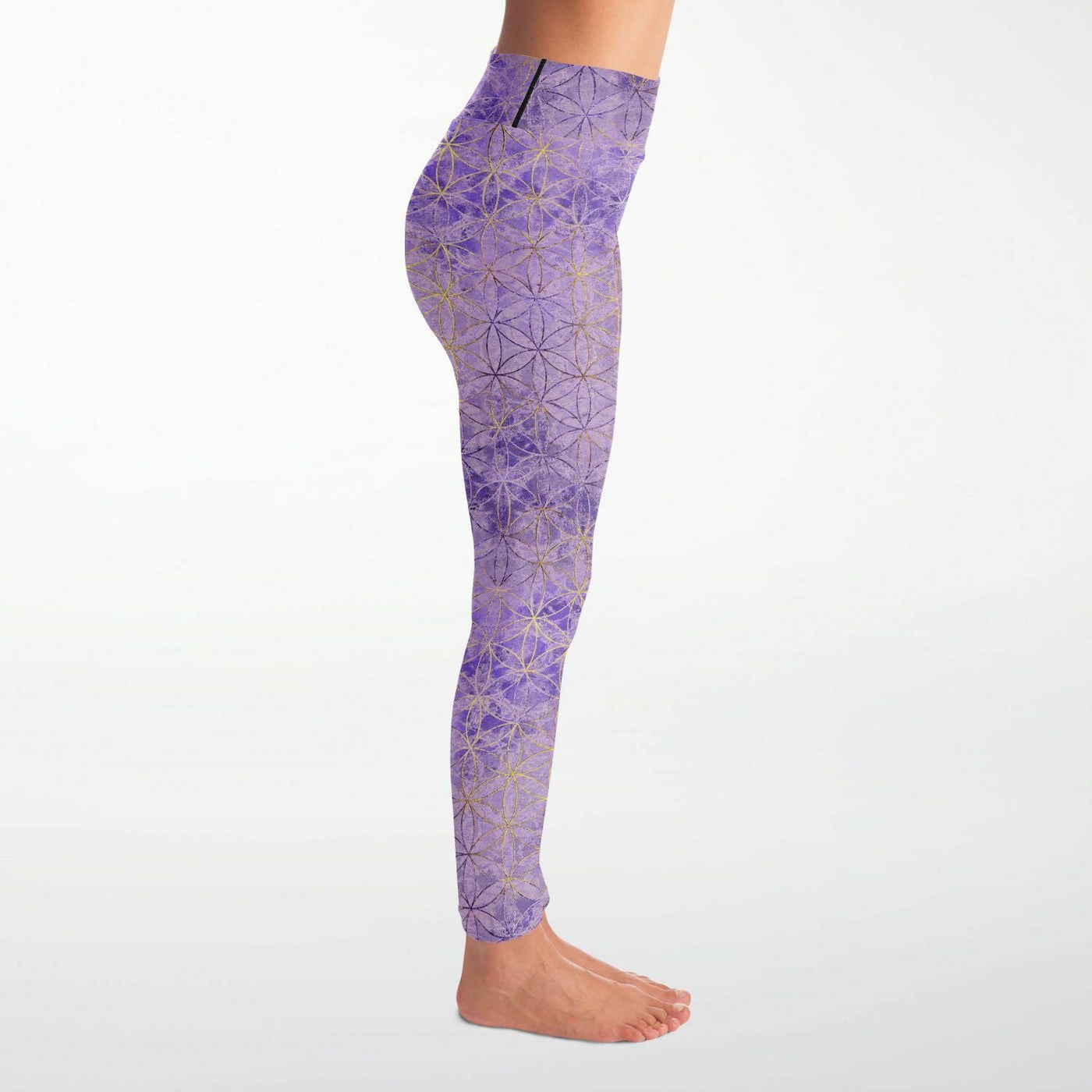 Flower of Life Violet Gold - Sacred Geometry | Yoga Leggings