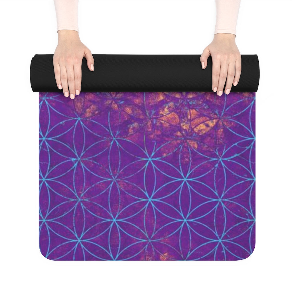 Flower of Life hot Purple | Sacred Geometry Yoga Mat