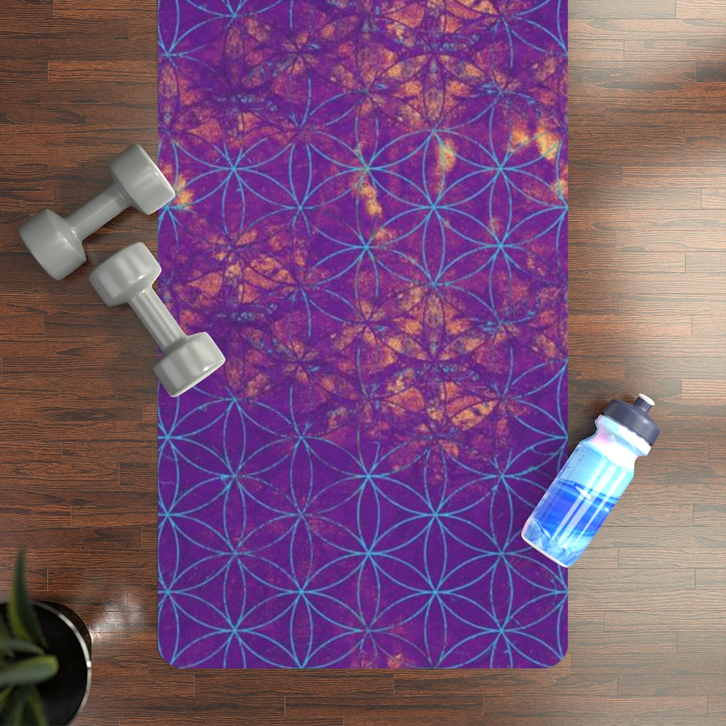 Flower of Life hot Purple | Sacred Geometry Yoga Mat