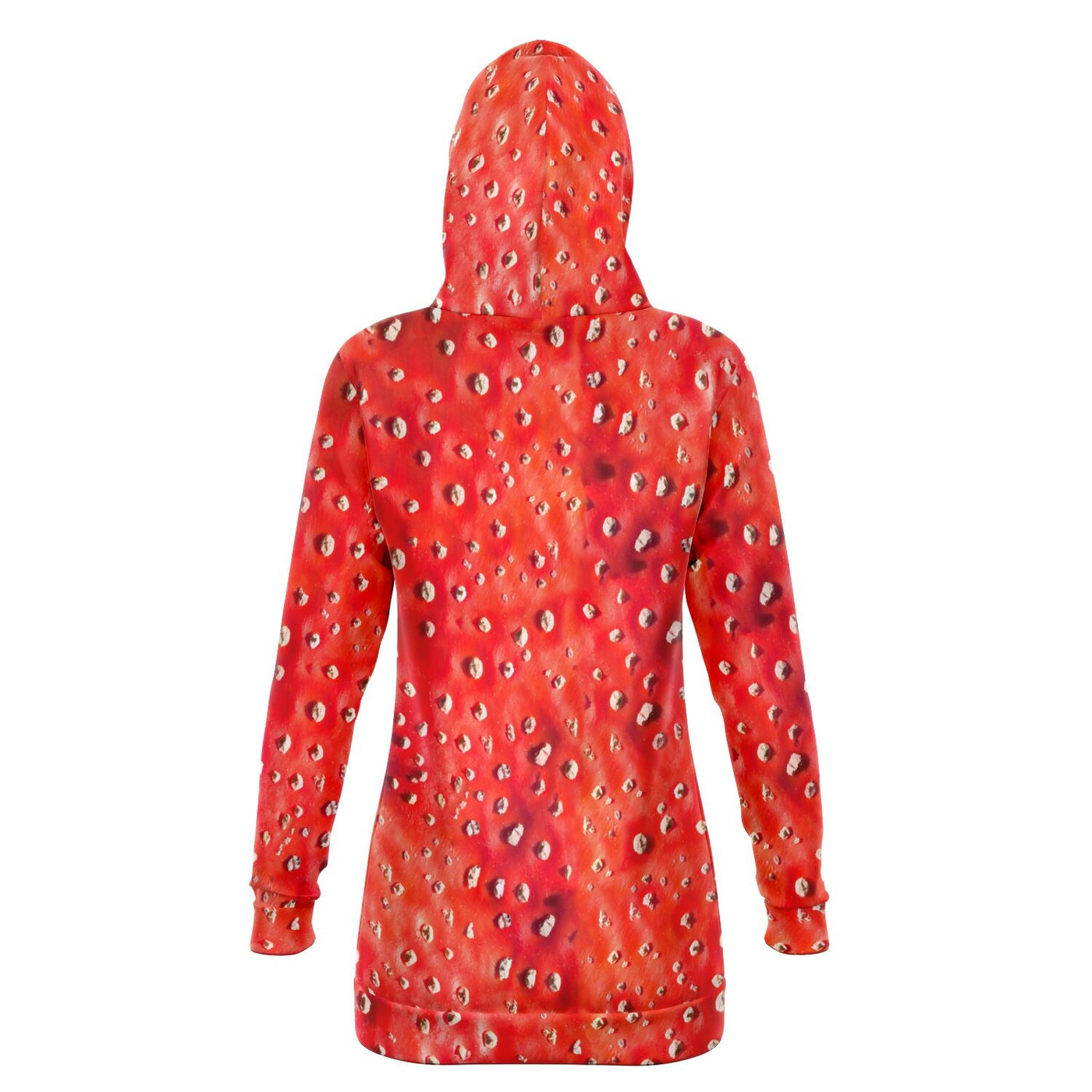Fly Agaric all-over | Hippie Raver Long Hoodie Dress