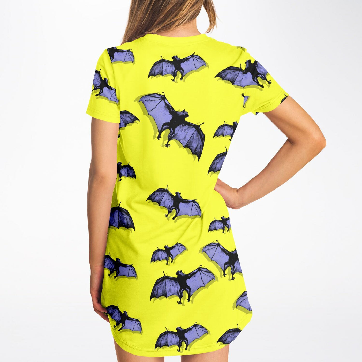 Flying Bats - Van Gogh Tribute | Art Freak Pop T-shirt Dress