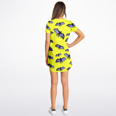 Flying Bats - Van Gogh Tribute | Art Freak Pop T-shirt Dress