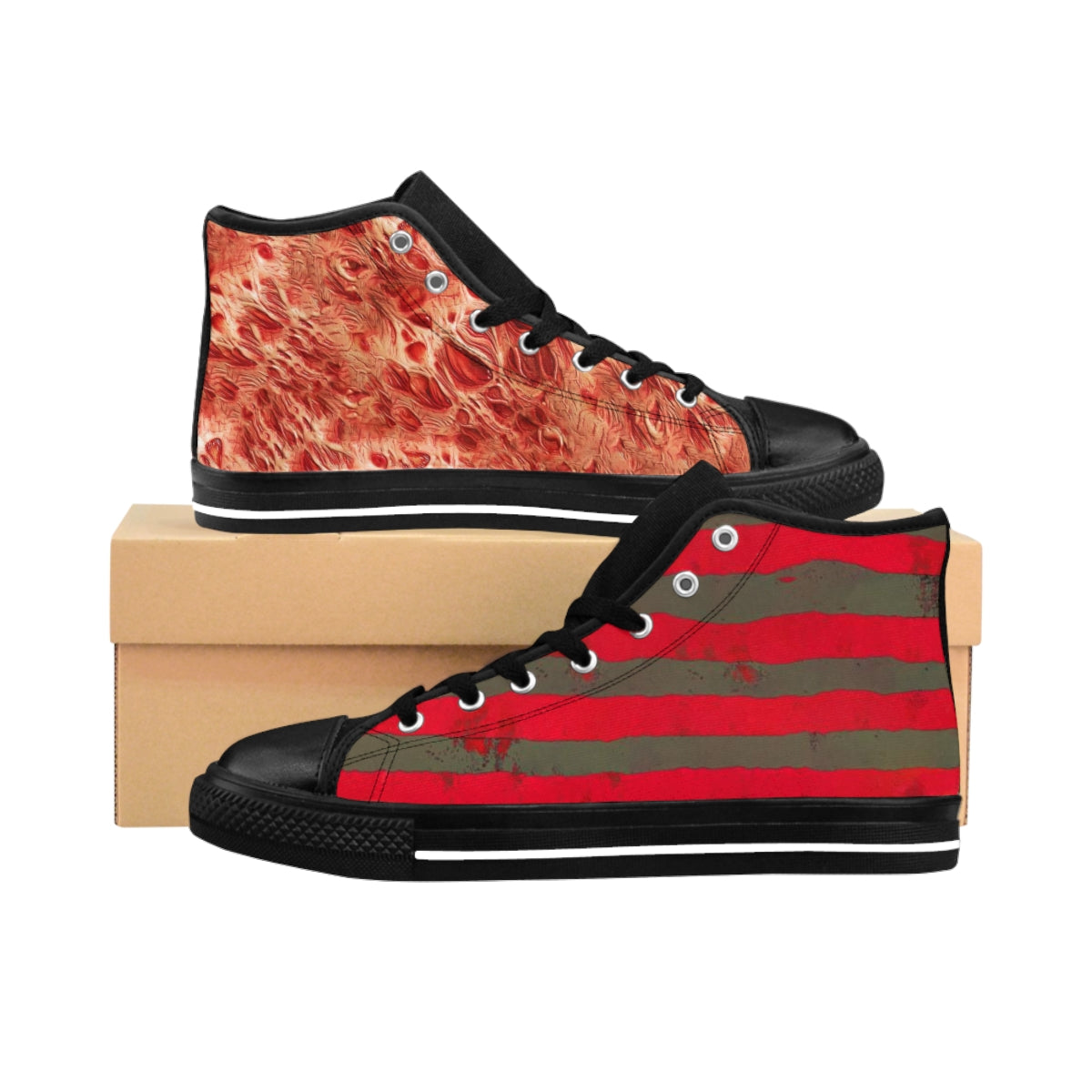 Freddy's Burns - Krueger Shoes | Halloween Freak High Top Canvas Sneakers