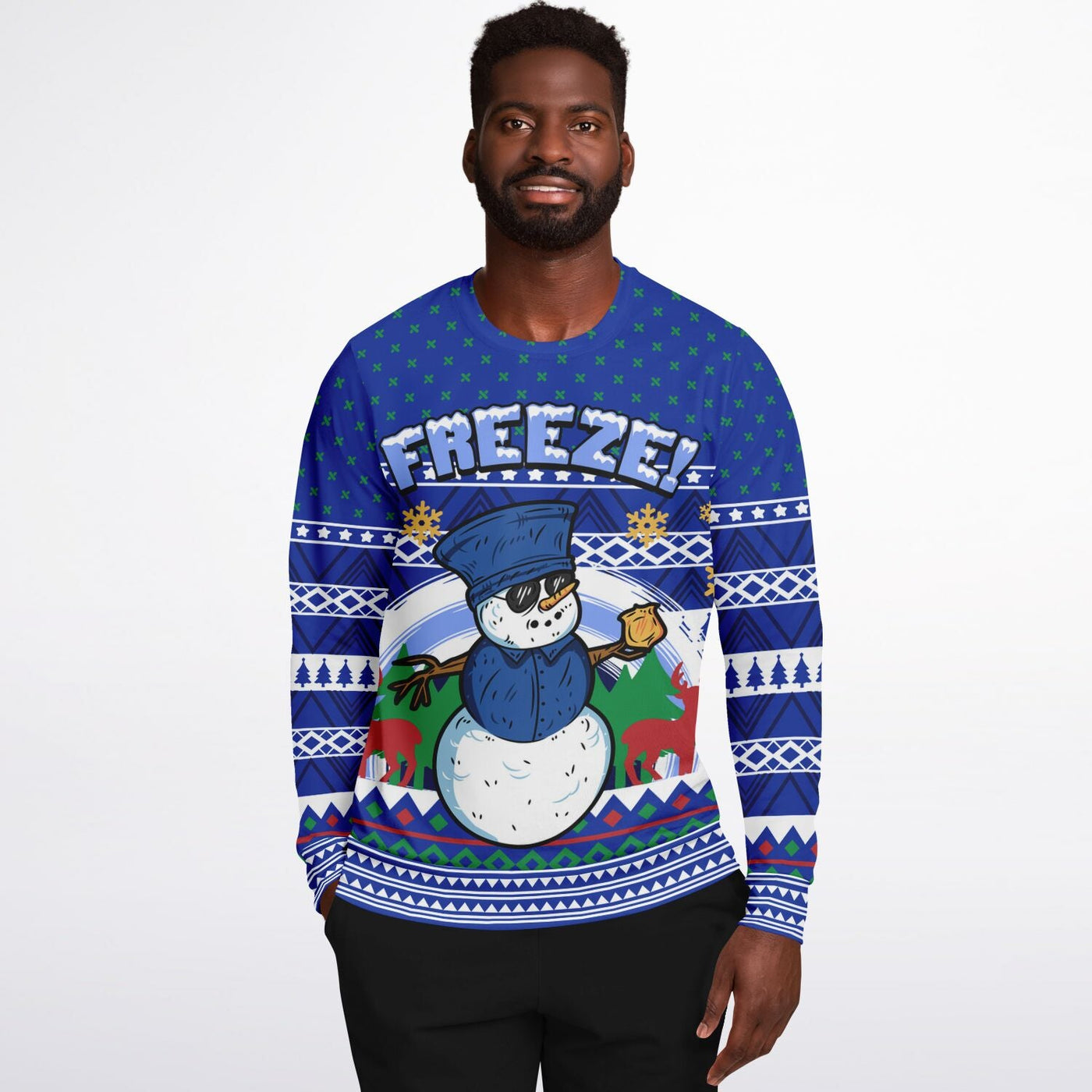 Freeze - Police Snowman | Ugly Xmas Sweatshirt