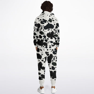 Funky Cowhide Pattern Outfit | Unisex Hoodie And Joggers Set