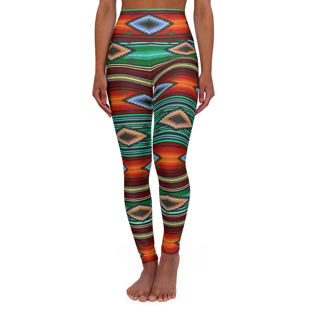 Funky Shaman Amber Green | Native American Yoga Leggings