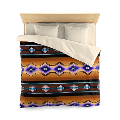 Funky Shaman Amber Purple | Native American Pattern Duvet Cover