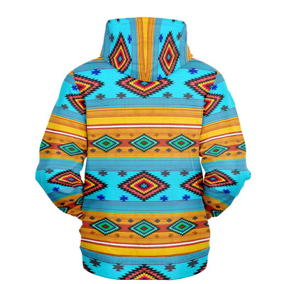 Funky Shaman Azure Yellow | Native American Hoodie