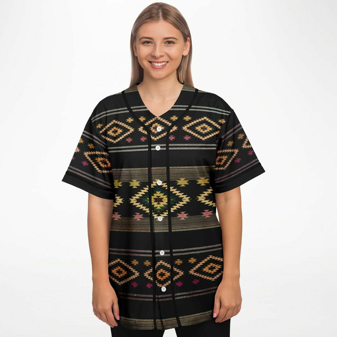 Funky Shaman Black Gold | Native American Baseball Jersey