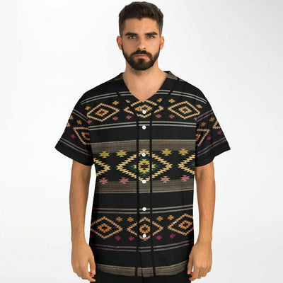 Funky Shaman Black Gold | Native American Baseball Jersey