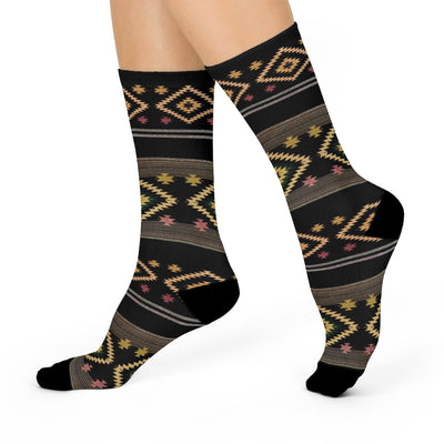 Funky Shaman Black Gold | Native American Crew Socks
