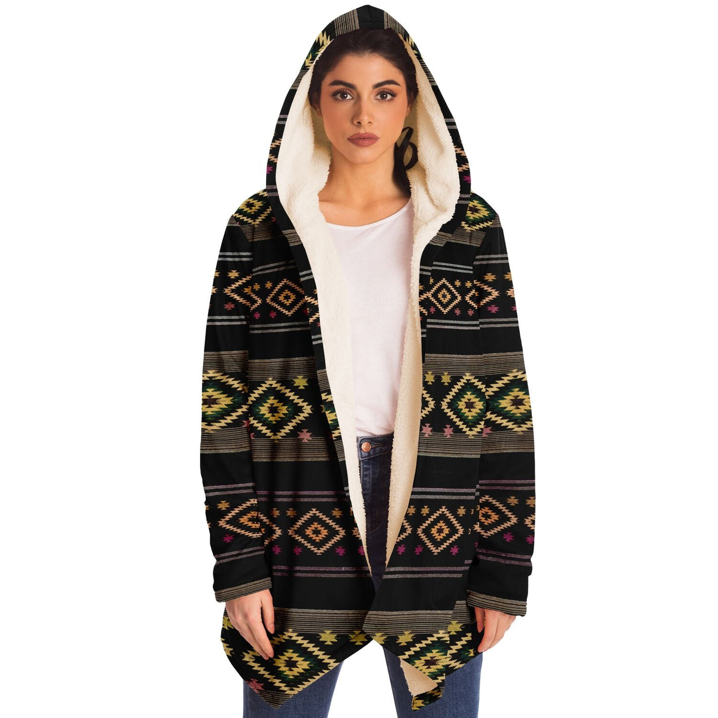 Funky Shaman Black Gold | Native American Hooded Cloak