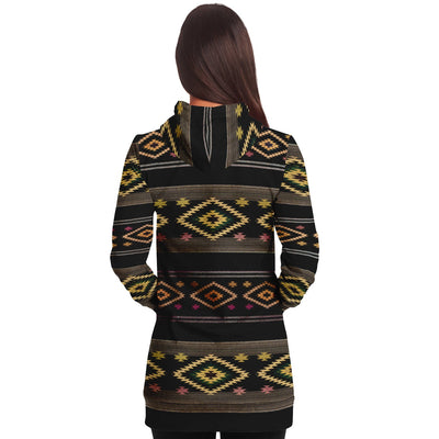 Funky Shaman Black Gold | Native American Long Hoodie Dress