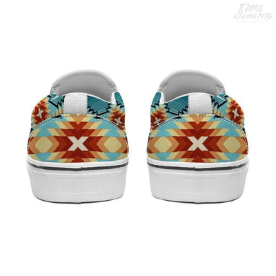Funky Shaman Blue Sienna - Native American Shoes | Slip-on Sneakers