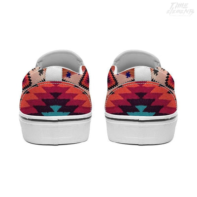 Funky Shaman Magenta Neon Orange - Native American Shoes | Slip-on Sneakers