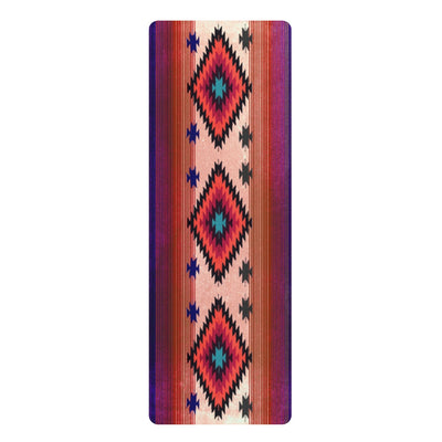 Funky Shaman Orange Purple | Native American Rubber Yoga Mat