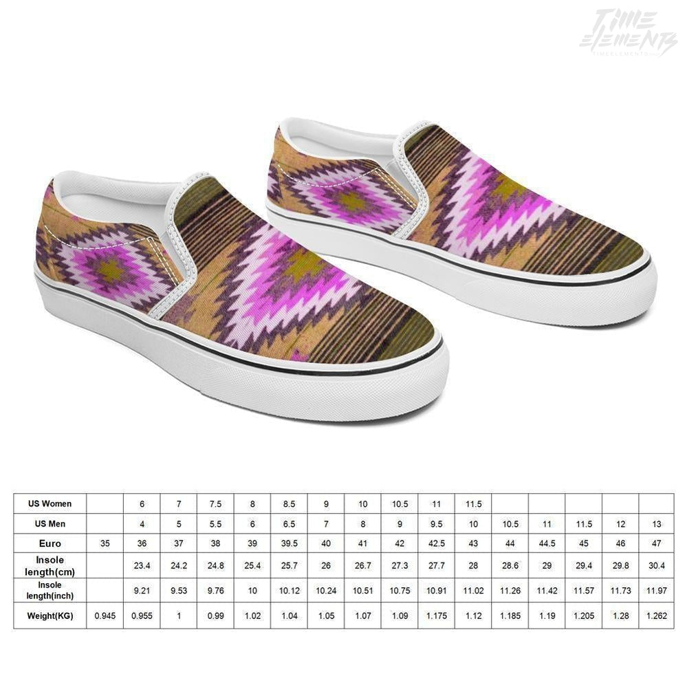 Funky Shaman Sienna Pink - Native American Shoes / Slip-on Sneakers