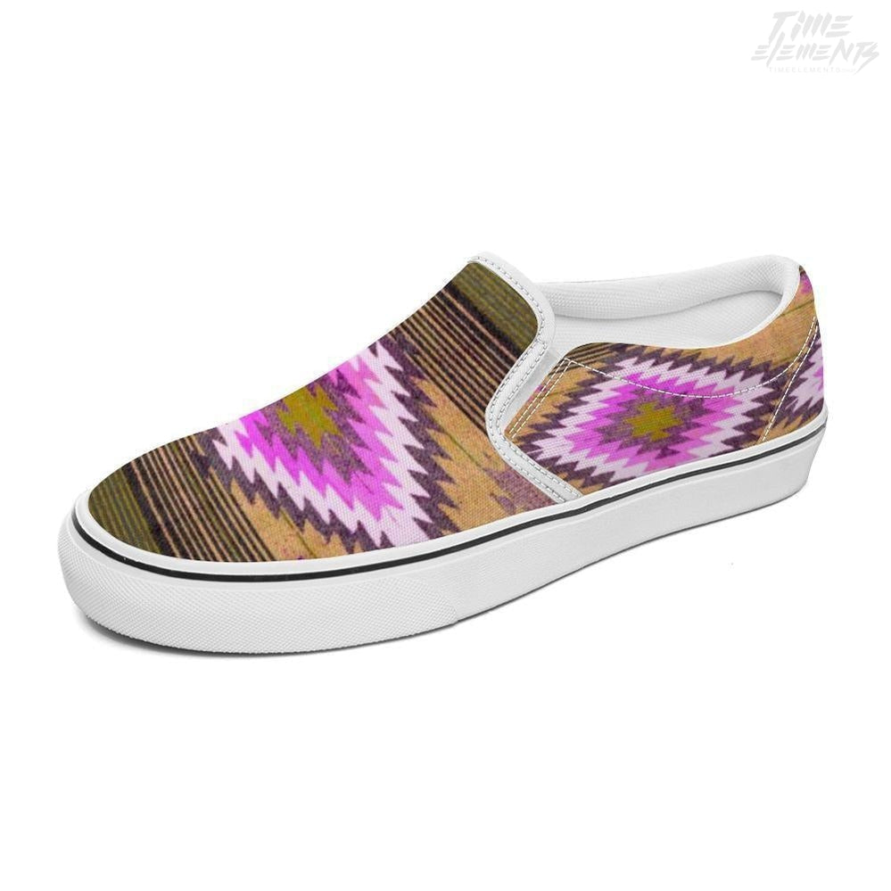 Funky Shaman Sienna Pink - Native American Shoes / Slip-on Sneakers