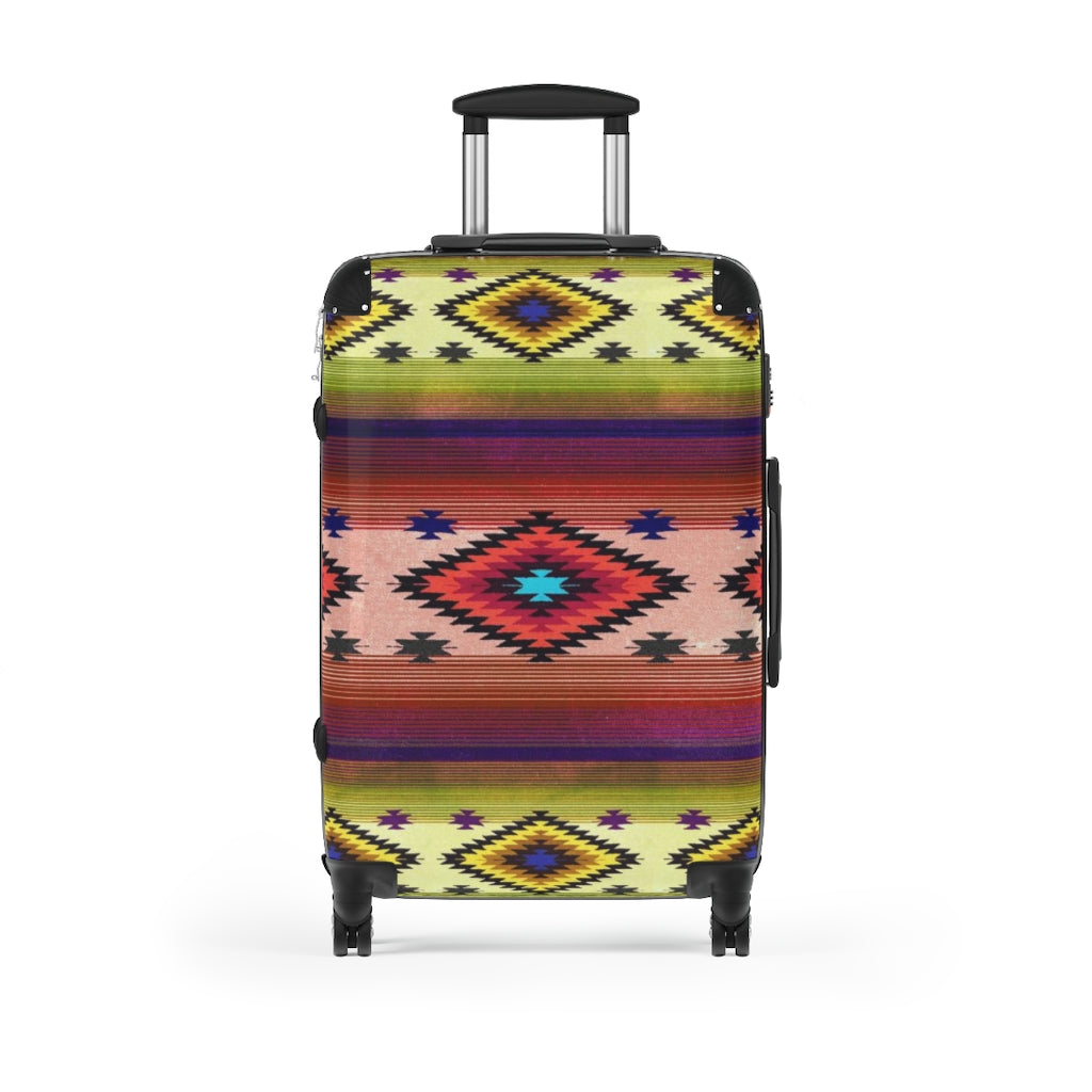 Funky Shaman Yellow Purple - Native American Design | Travel Suitcase Luggage (3 sizes)